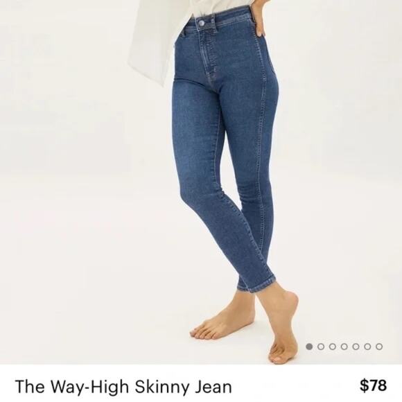 Everlane The Way-High Skinny Jean Vintage Blue Ultra High Rise 23 - Picture 1 of 9